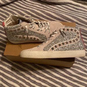 Glitter high top sneakers